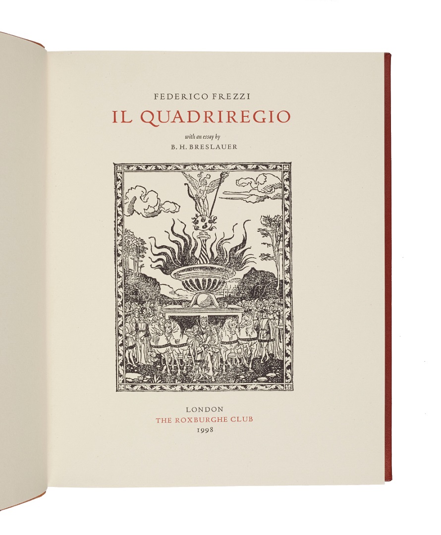 【得価限定SALE】Federico Frezzi『Il Quadriregio』1998年Roxburghe Club刊 1508年本ファクシミリ版 準インキュナブラ（初期印刷本）ダンテ「神曲」関連書 画集